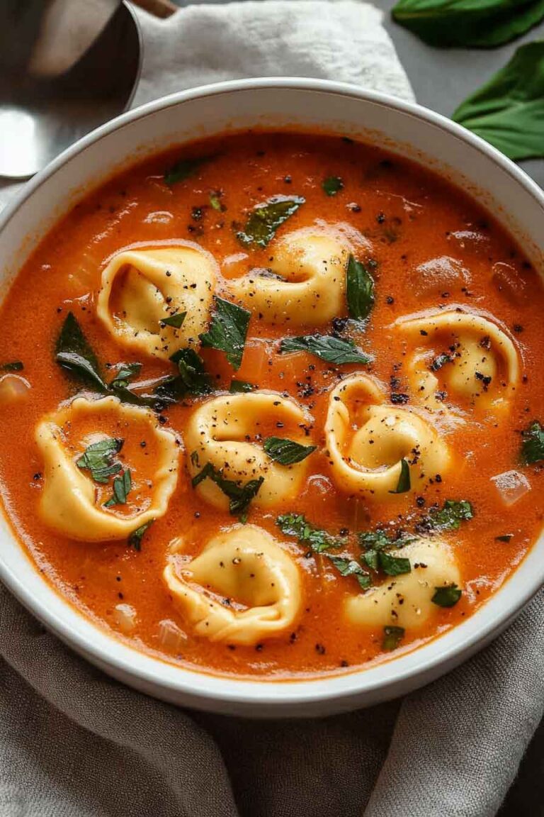 Creamy Tomato Tortellini Soup