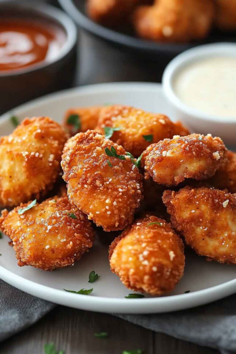 Crispy Parmesan Pretzel Chicken Bites