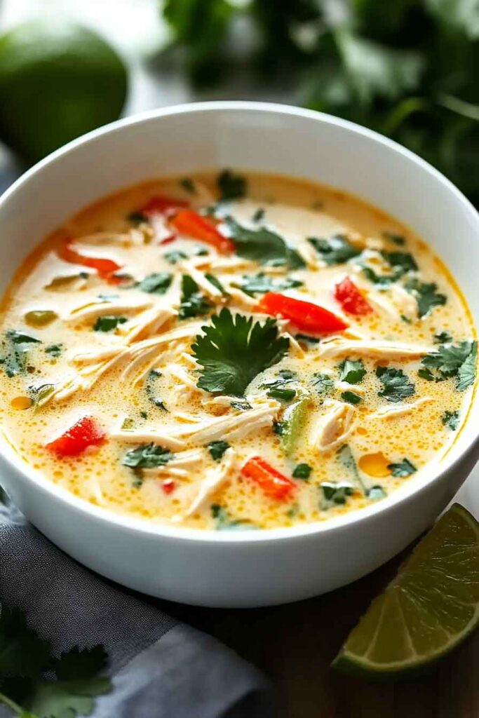 Crockpot Thai Coconut Chicken Soup