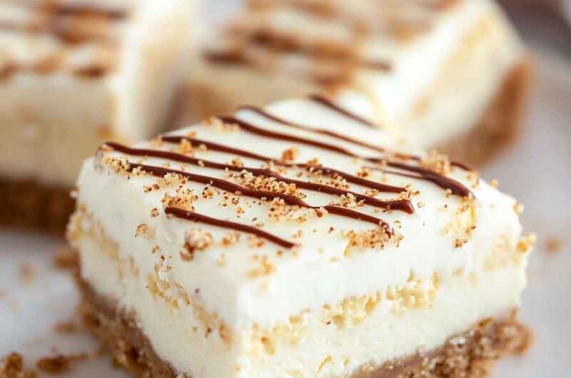 Eggnog Cheesecake Bars