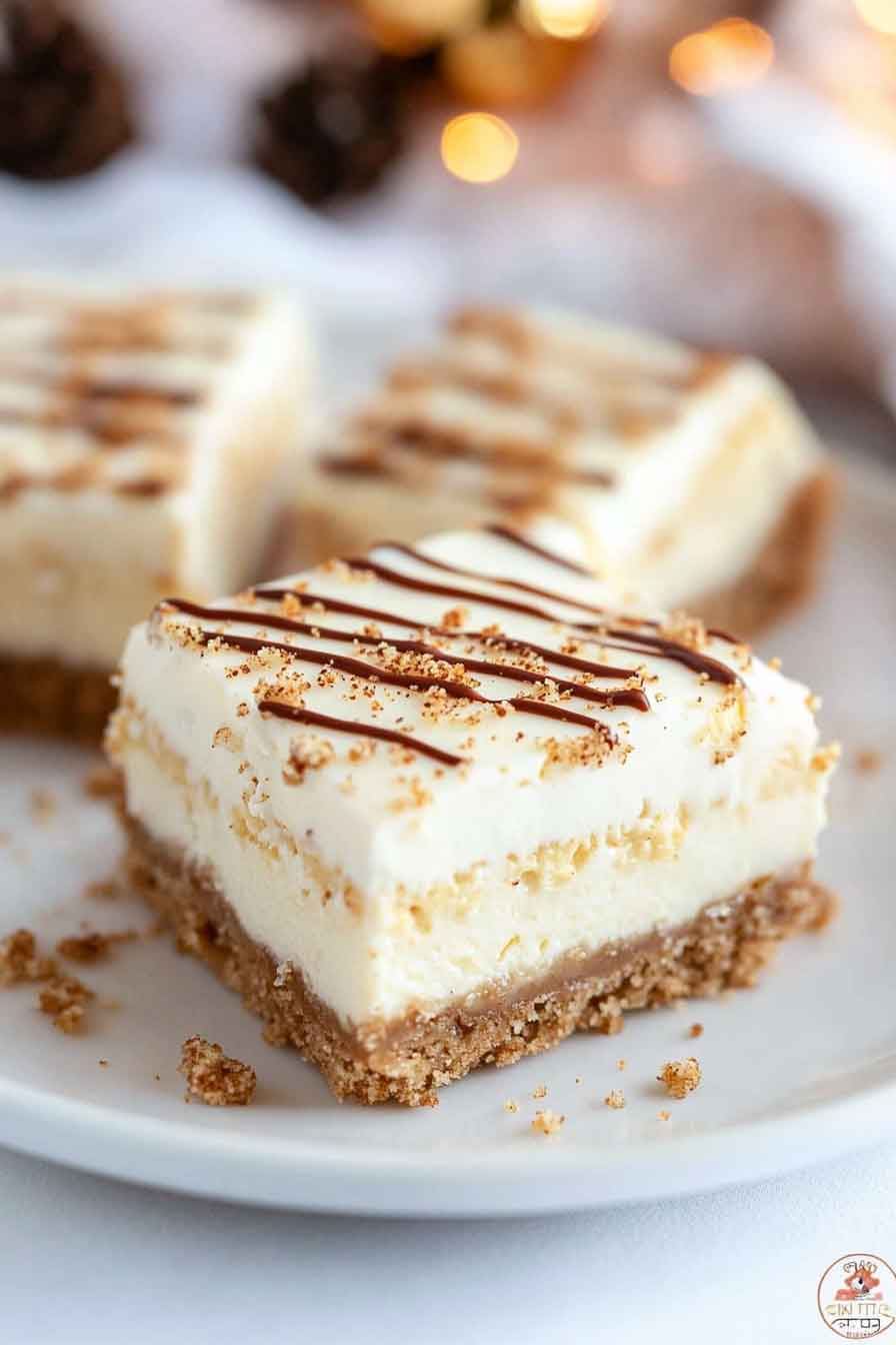 Eggnog Cheesecake Bars