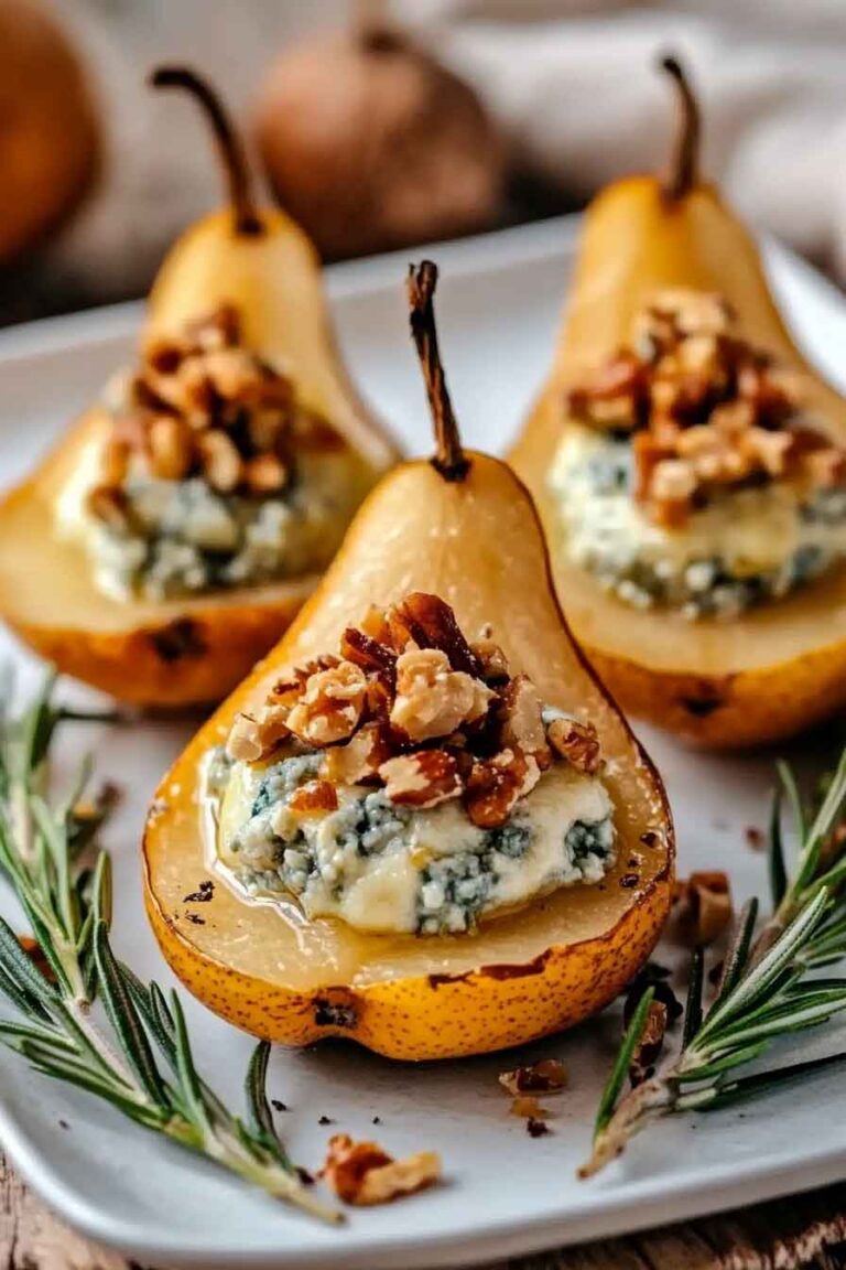 Elegant Blue Cheese Stuffed Pears Recipe