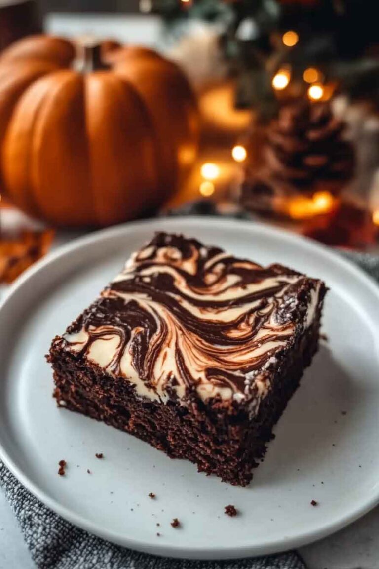 Fall Flavored Cream Cheese Brownies