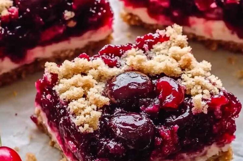 Festive Christmas Cherry Bars Recipe