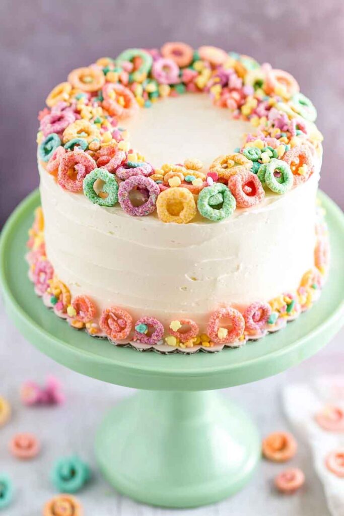 How to Serve Froot Loops Cake