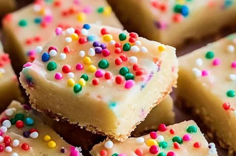 Funfetti Shortbread Squares