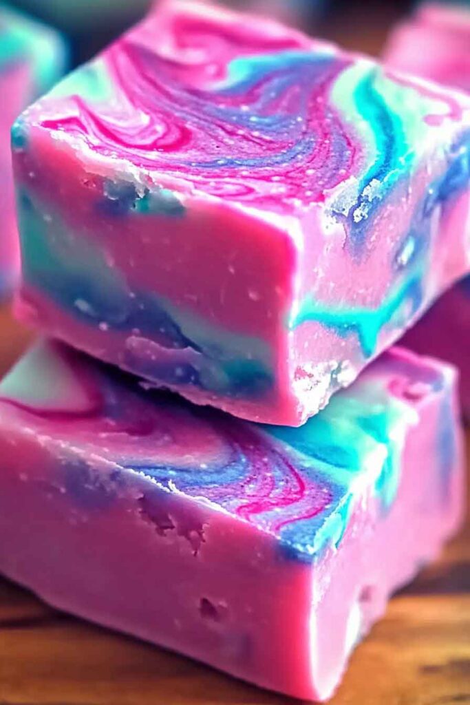 How to Serve Galactic Cotton Candy Fudge