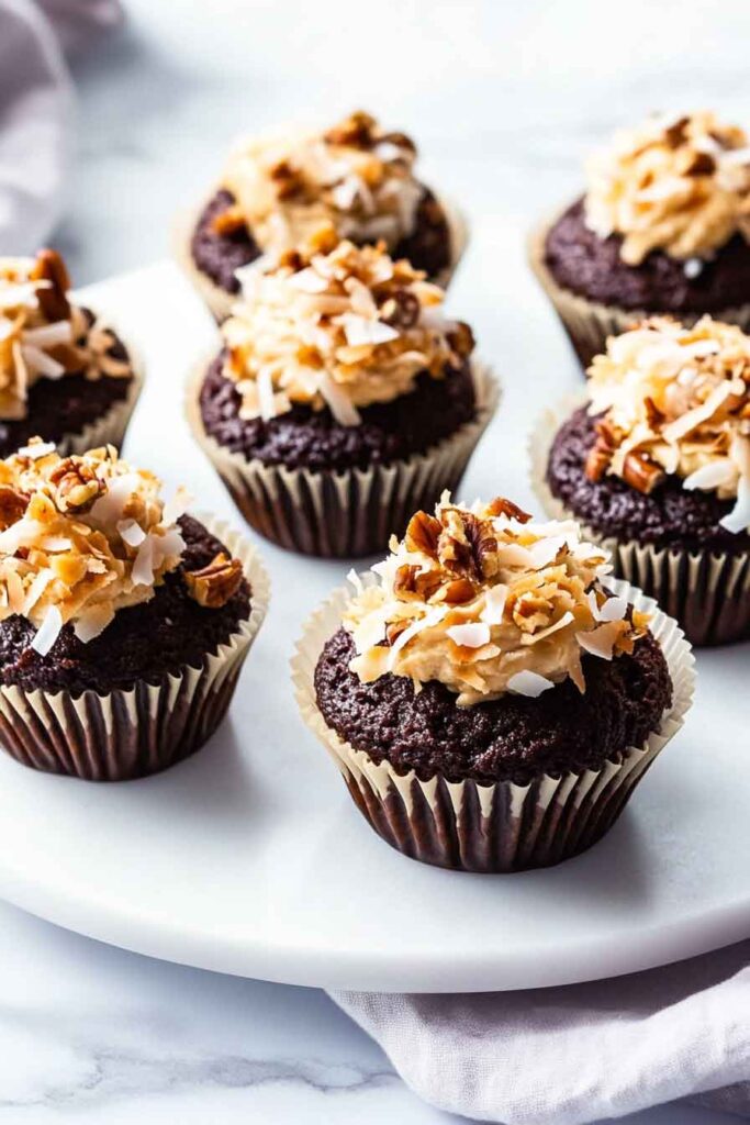 German Chocolate Cupcakes