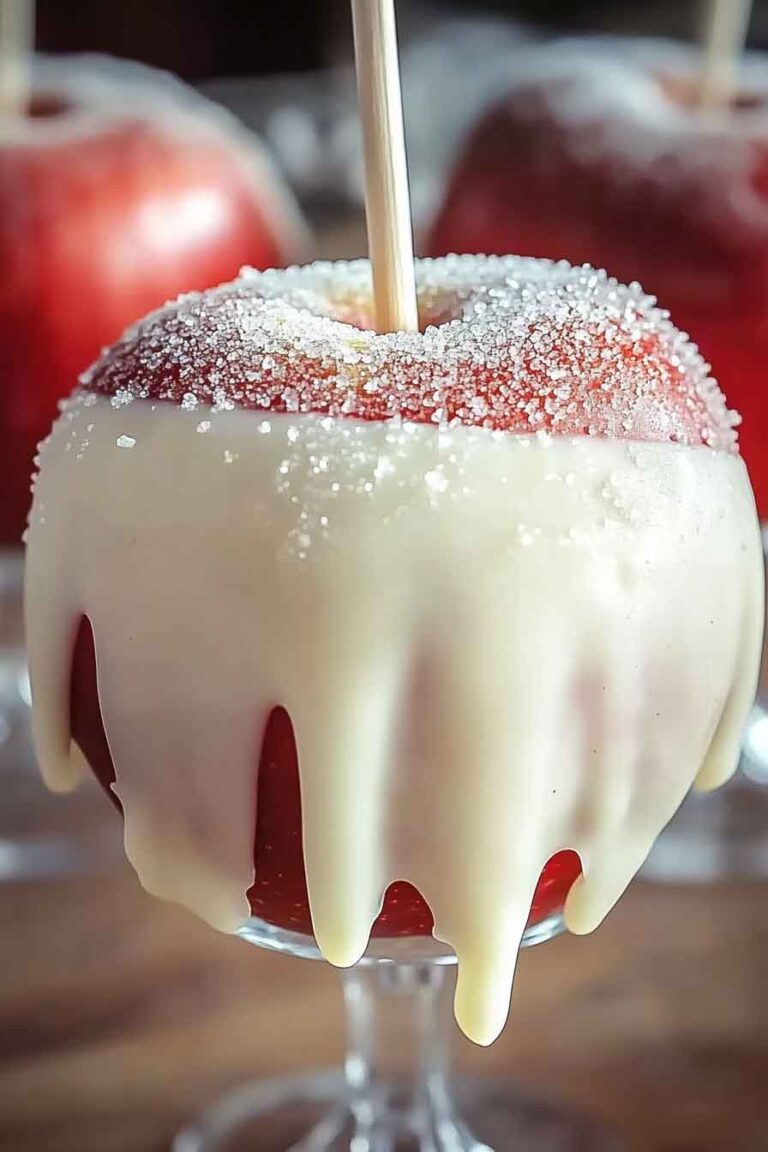 Ghostly White Chocolate Apples