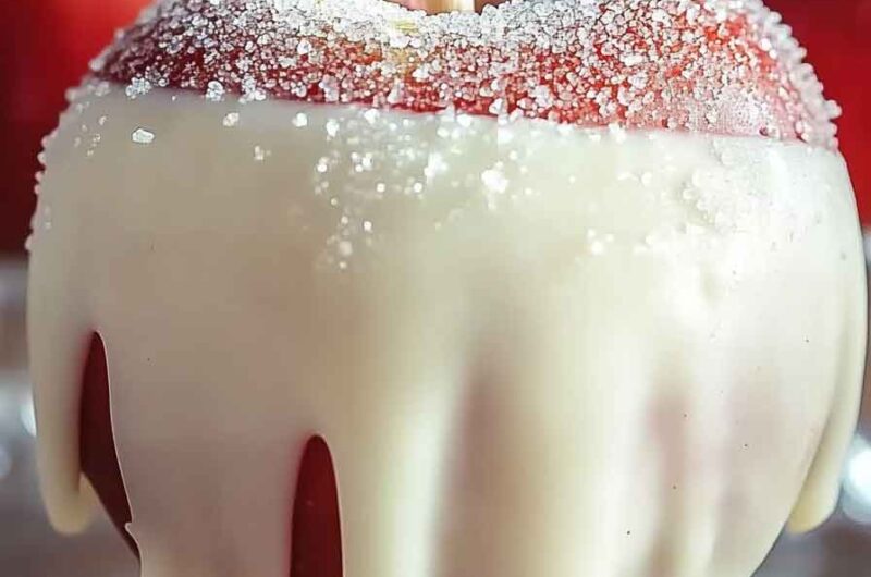 Ghostly White Chocolate Apples