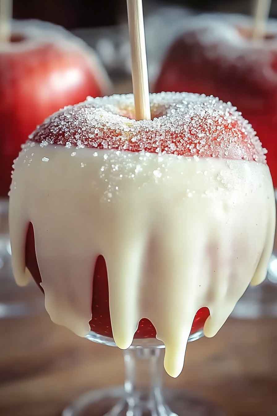 Ghostly White Chocolate Apples