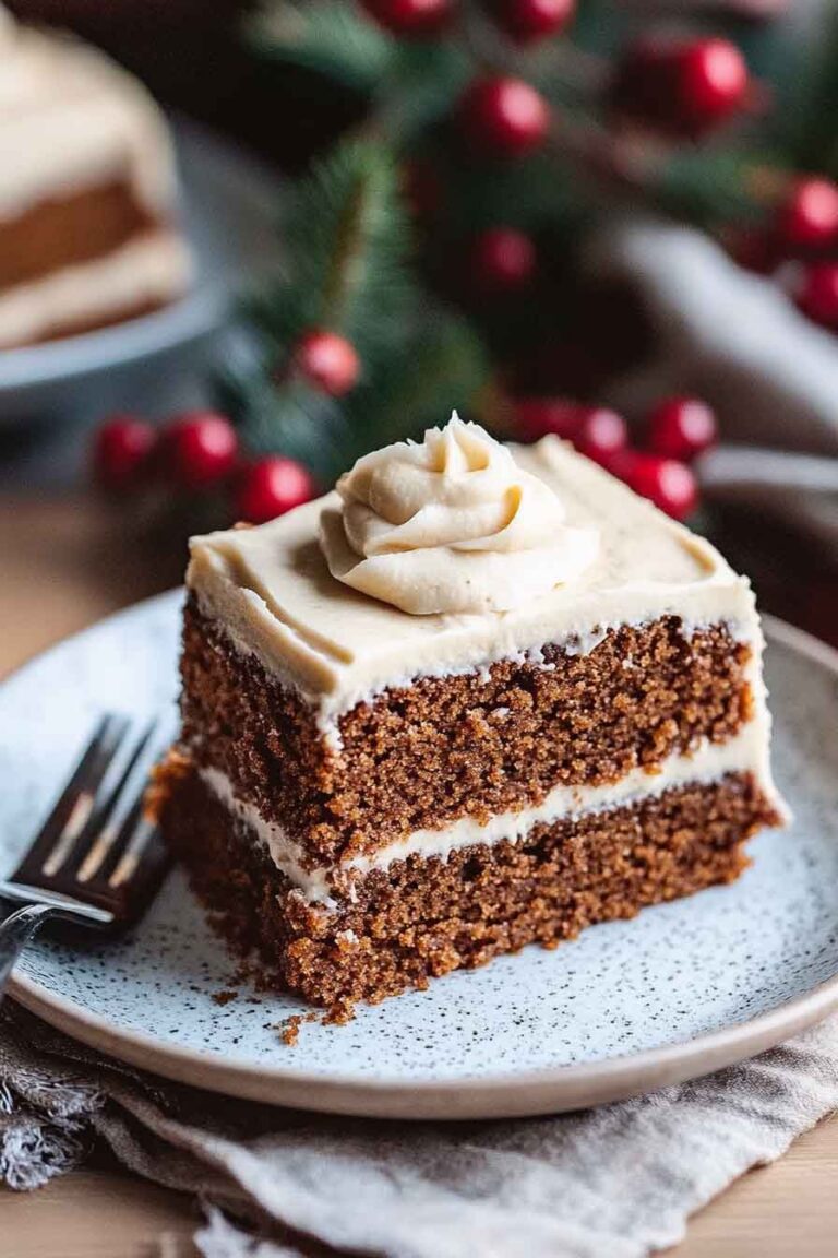 Gingerbread Cake With Spiced Maple Frosting