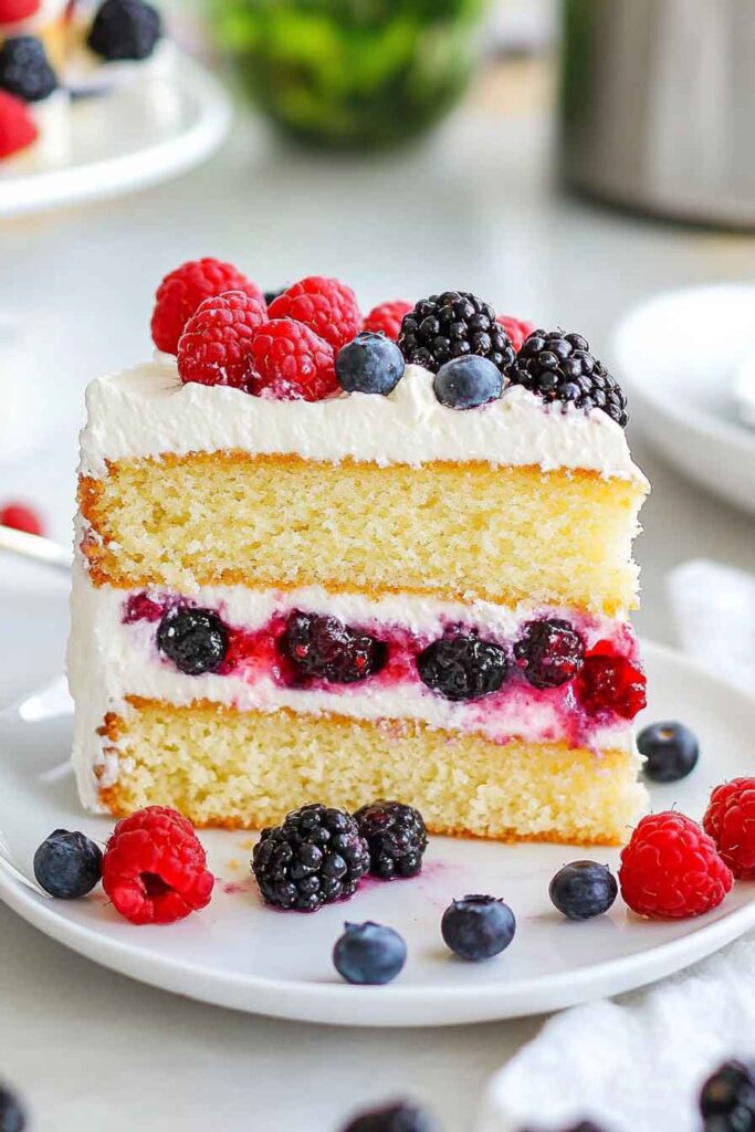Step-by-Step Instructions for Golden Berry Chantilly Cake