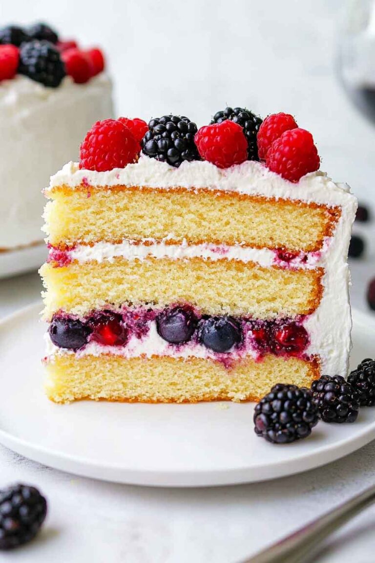 Golden Berry Chantilly Cake