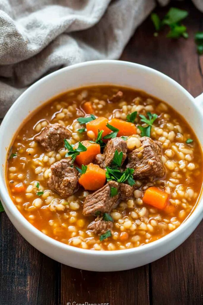 How to Serve Hearty Beef Barley Soup