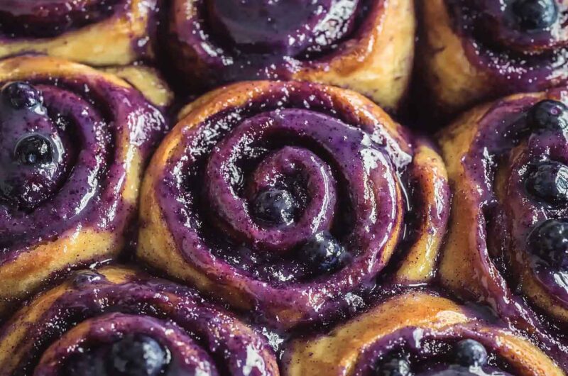 Homemade Blueberry Cinnamon Rolls