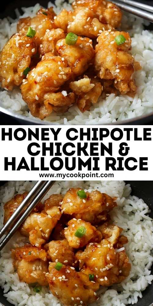 Honey Chipotle Chicken & Halloumi Rice