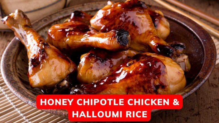 Honey Chipotle Chicken & Halloumi Rice