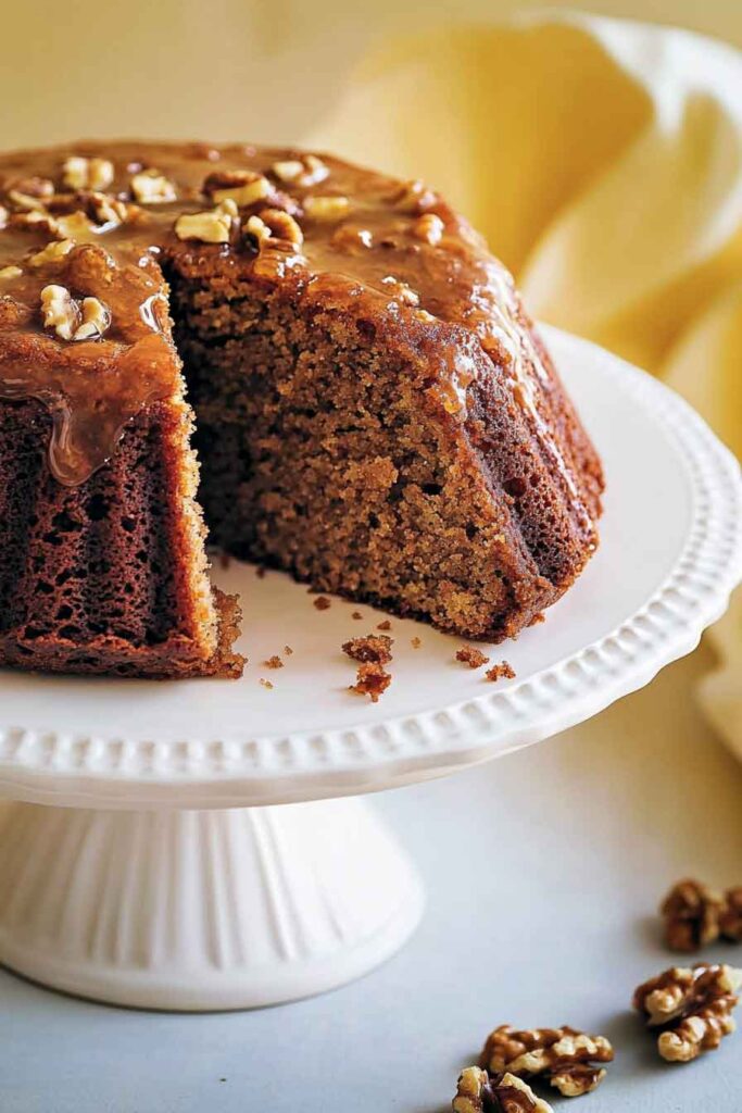 How to Serve Honey Walnut Cake