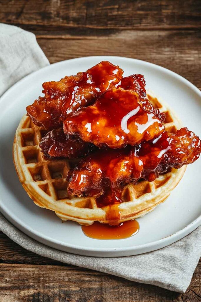 How to Serve Hot Honey Chicken Waffles