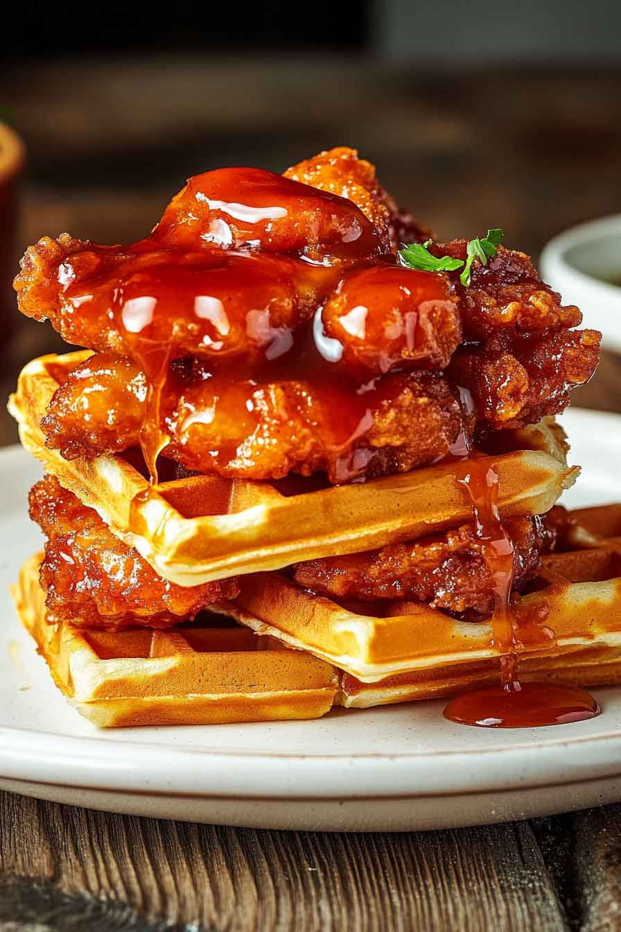Hot Honey Chicken Waffles Recipe