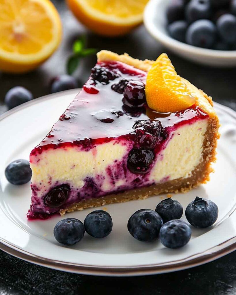 Lemon Berry Swirl Cheesecake