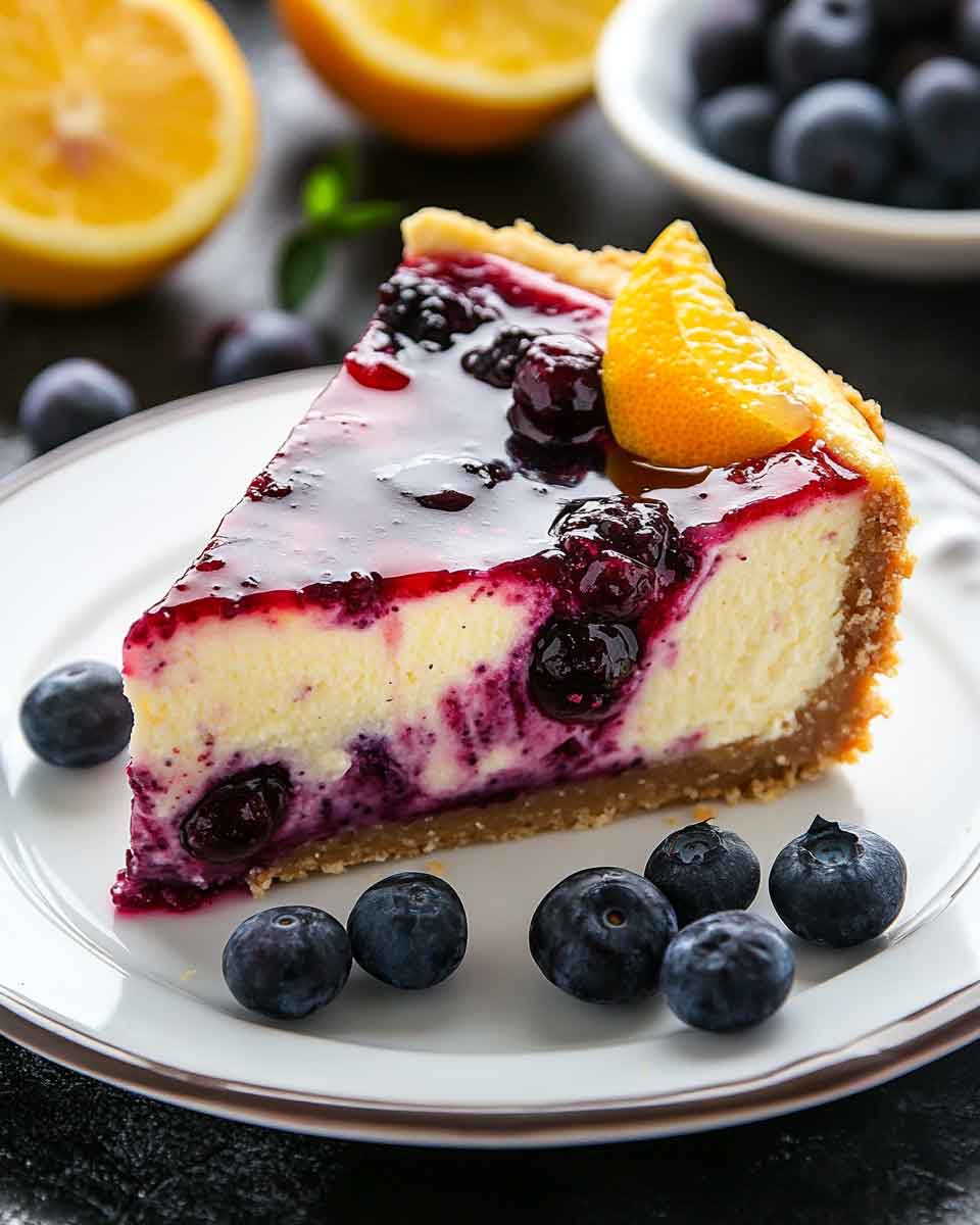 Lemon Berry Swirl Cheesecake