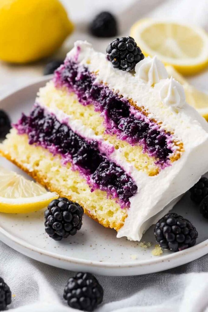 How to Serve Lemon Blackberry Cake