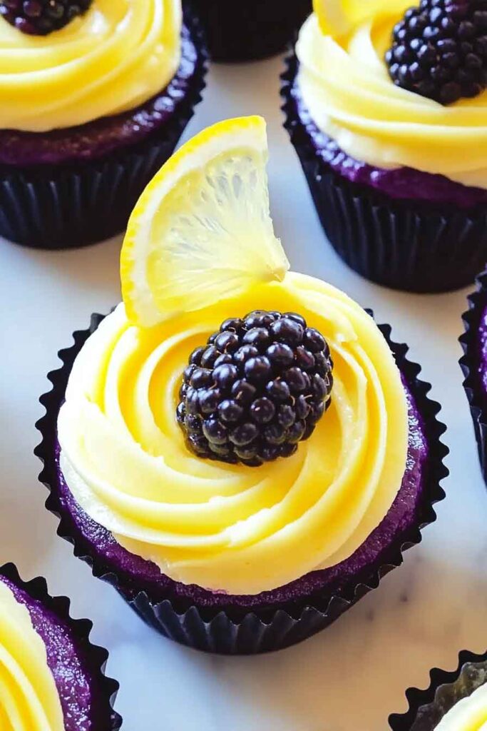How to Serve Lemon Blackberry Mini Cheesecakes