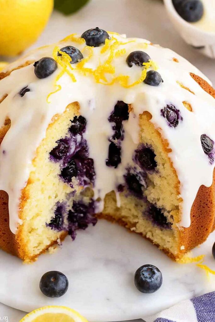 How to Serve Lemon Blueberry Bundt Cake