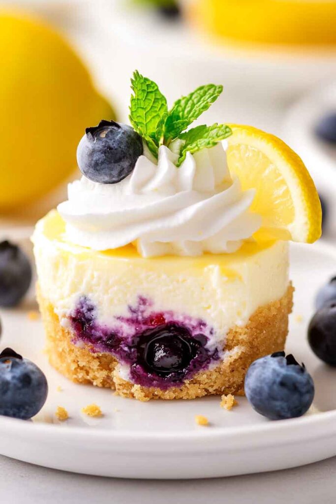 Lemon Blueberry Cheesecakes