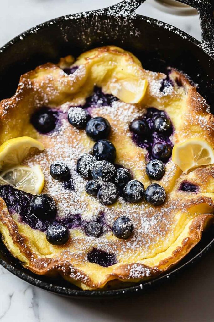Lemon Blueberry Dutch Baby