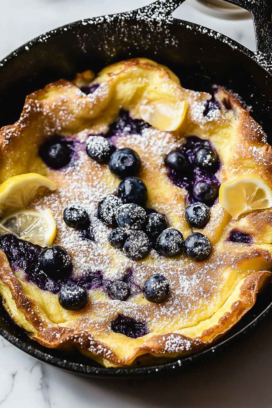 Lemon Blueberry Dutch Baby