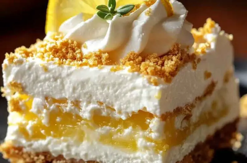 4 Ingredient Lemon Cream Cheese Dump Cake