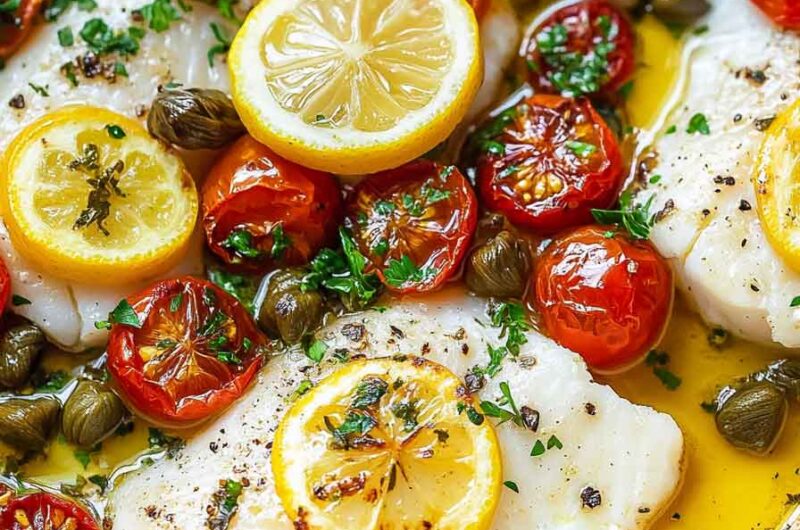 Lemon Garlic Baked Cod