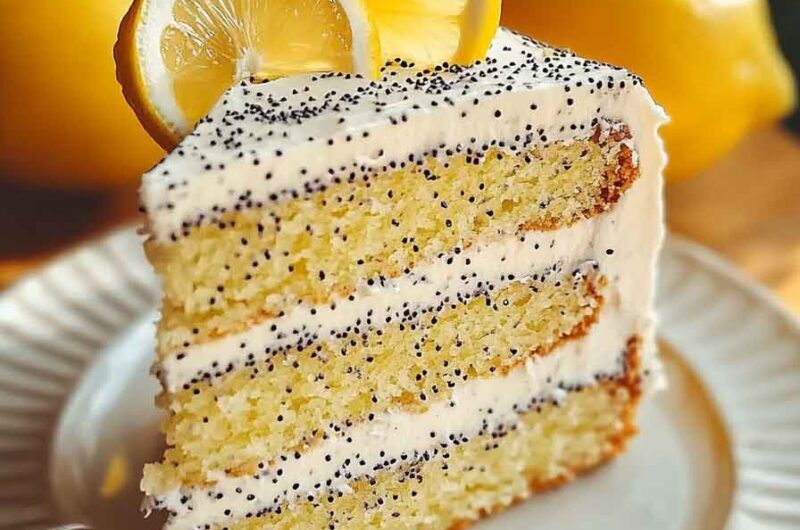 Lemon Poppy Seed and White Chocolate Cake Recipe