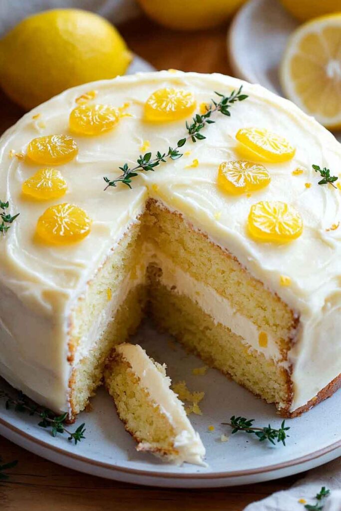 How to Serve Lemon Thyme Cake