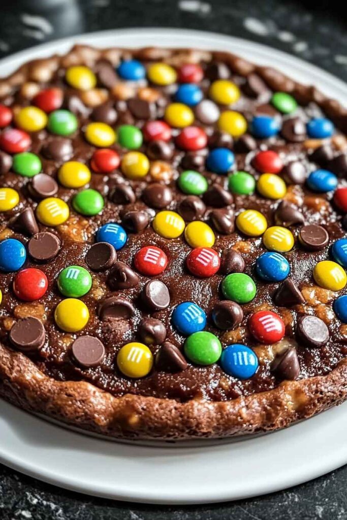 How to Make MM Brownie Pizza
