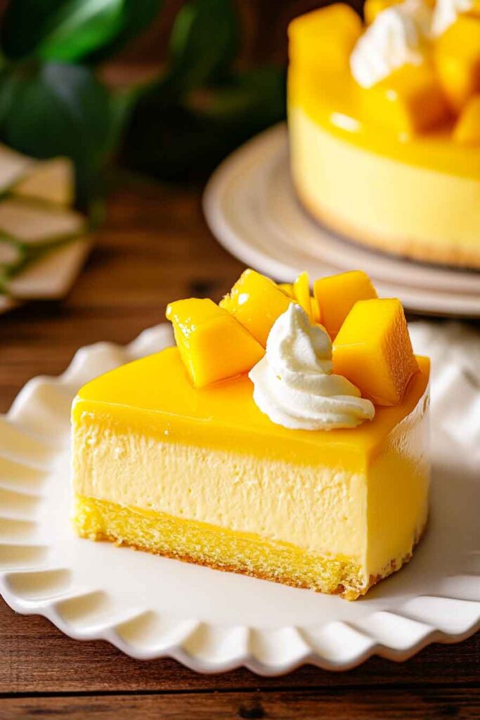 How to Serve Mango Mousse Cake