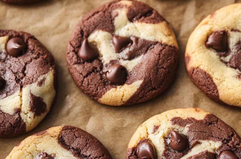 Marble Chocolate Chip Cookies