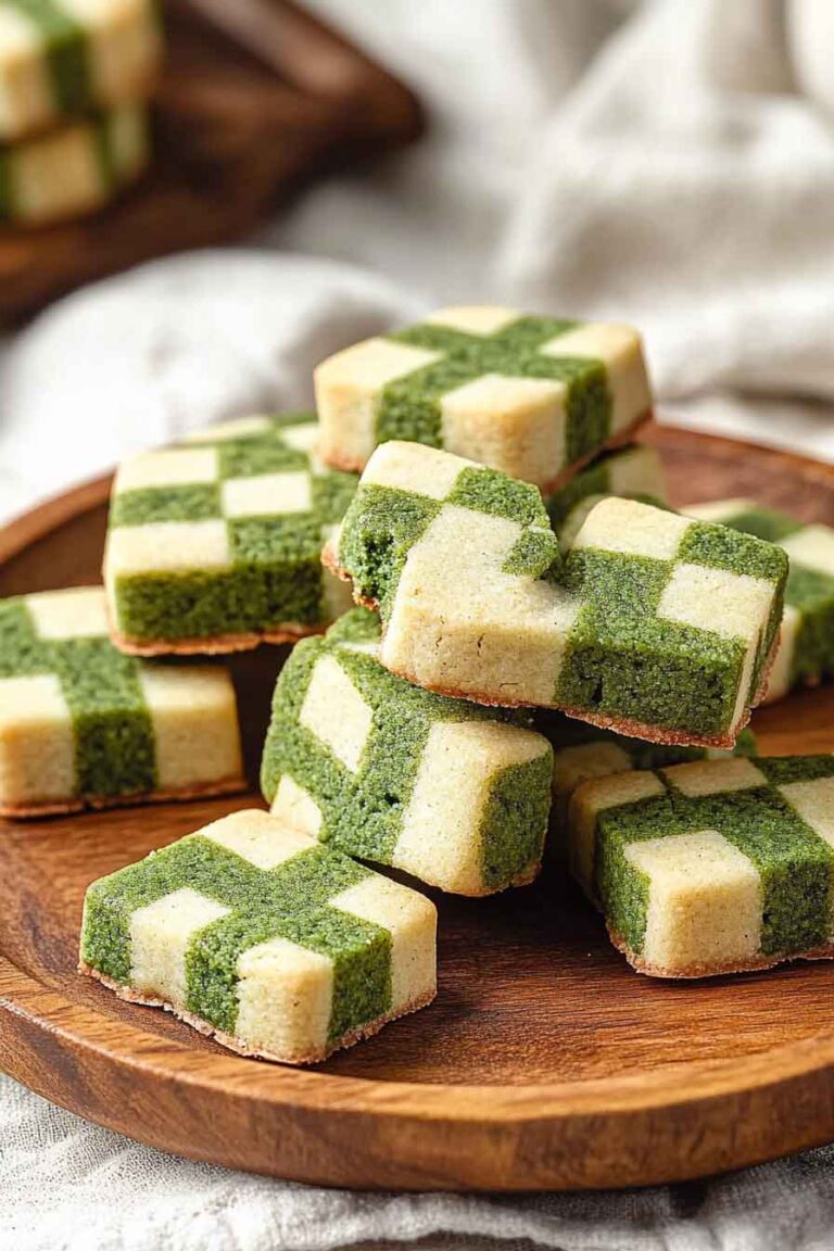 Matcha Checkerboard Cookies