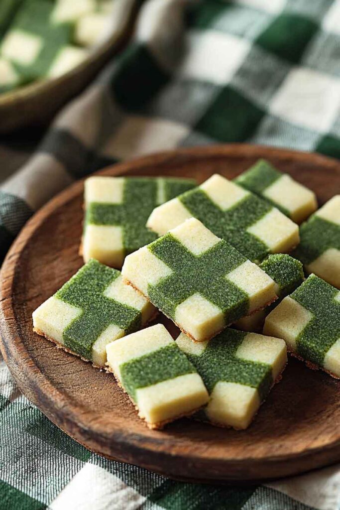 How to Serve Matcha Checkerboard Cookies