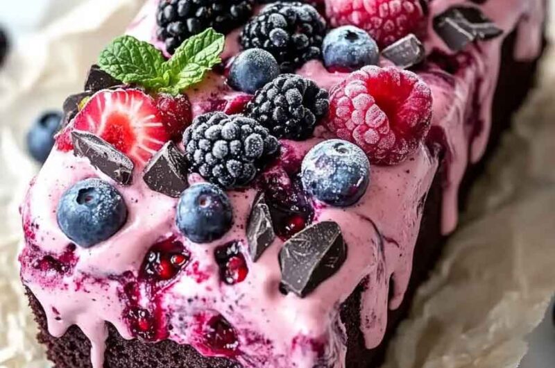 Midnight Berry Ice Cream Loaf Recipe
