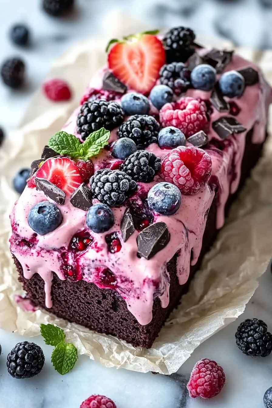 Midnight Berry Ice Cream Loaf Recipe