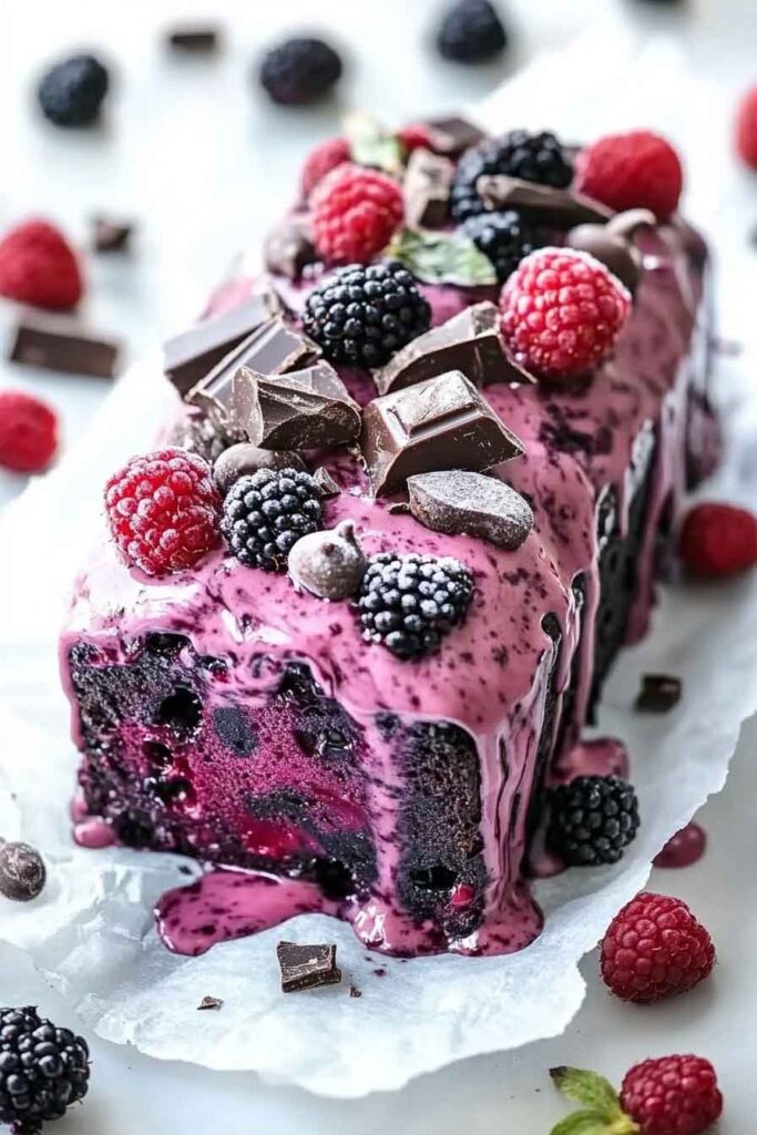 Storing Midnight Berry Ice Cream Loaf