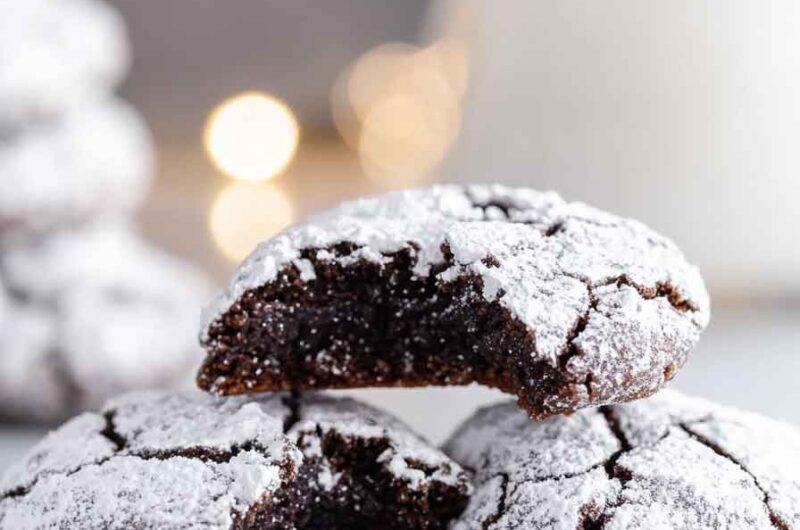 Midnight Crinkle Cookies