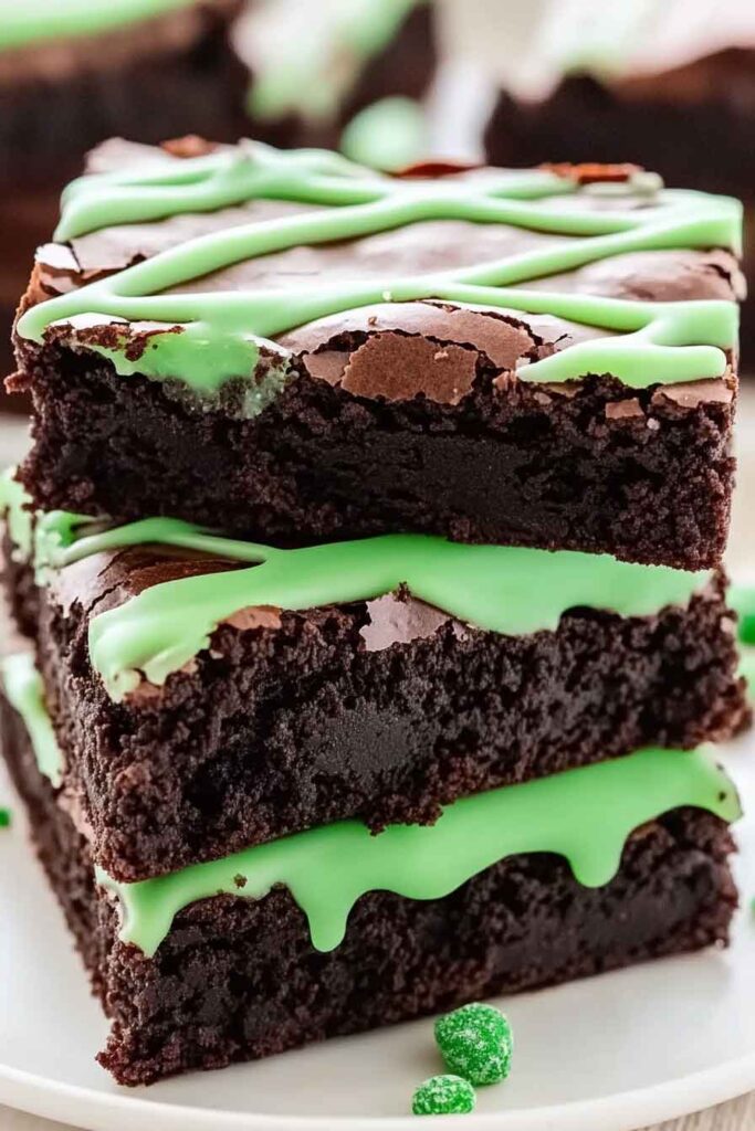 How to Serve Midnight Mint Brownies:
