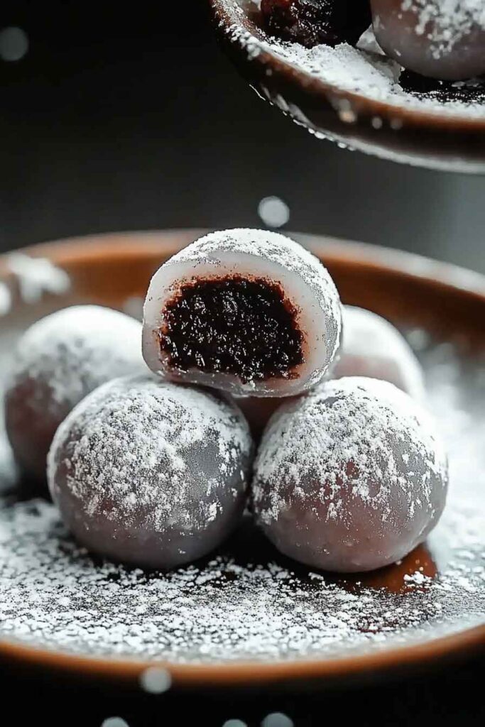 How to Serve Midnight Mocha Mochi Balls