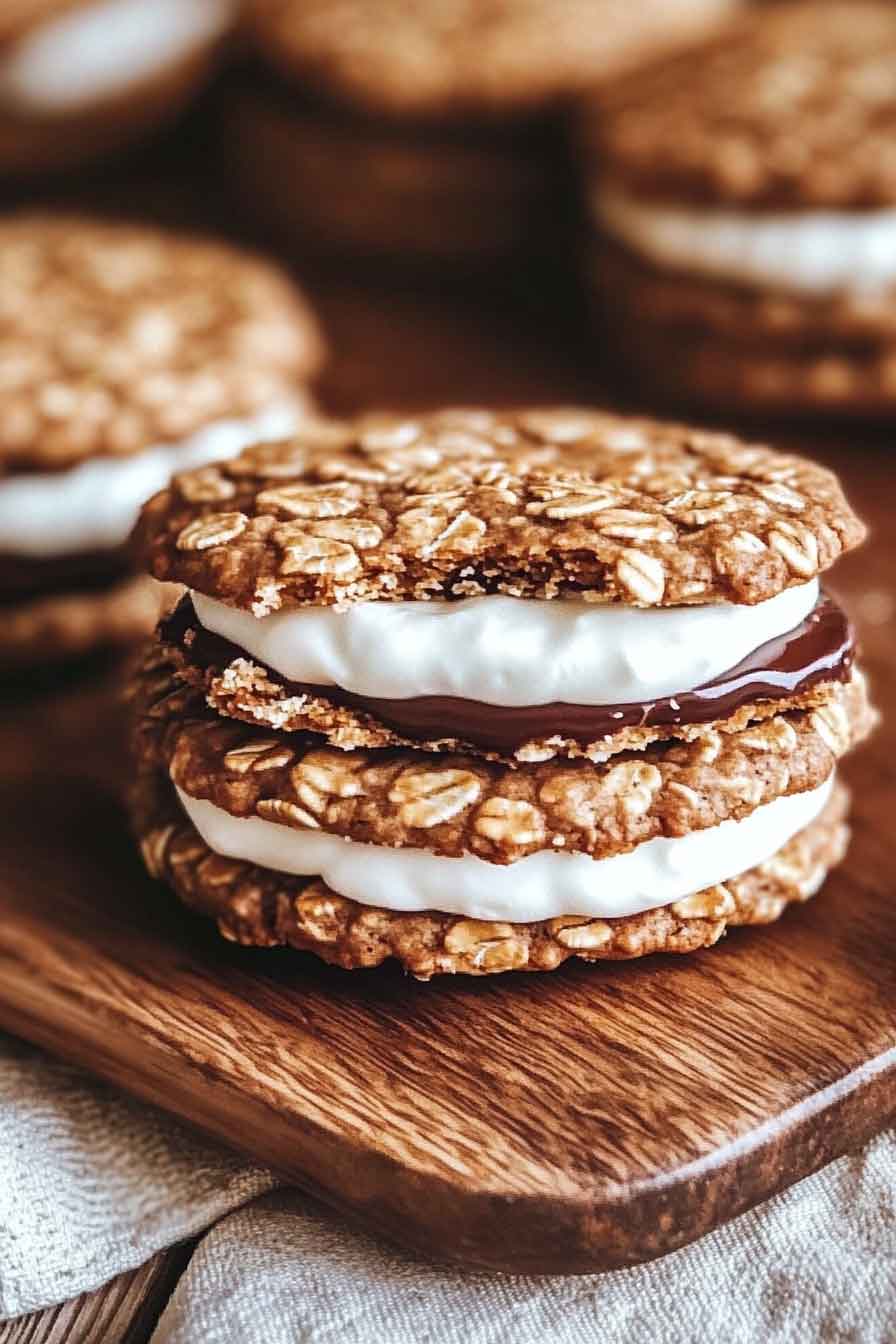 Midnight Oatmeal Creme Pies