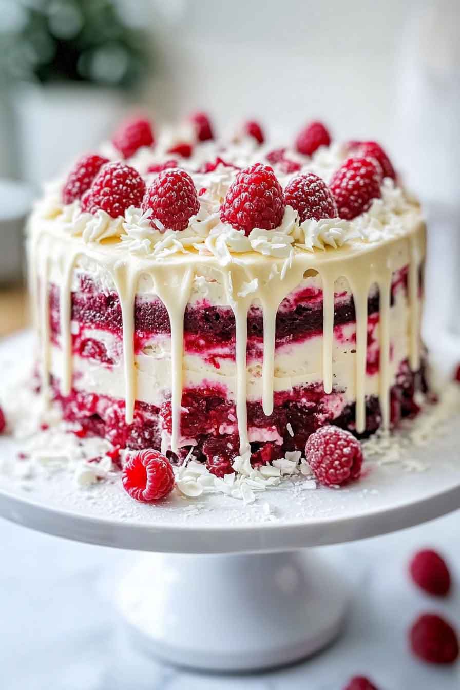 Midnight Raspberry Cake